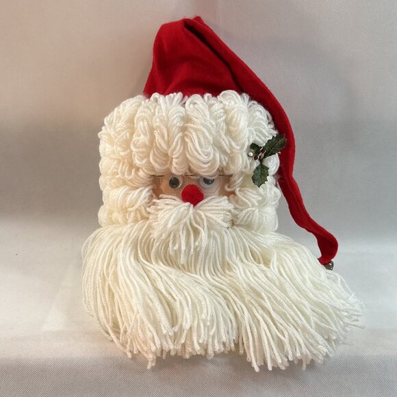 Vintage Handmade Bleach Bottle Santa Wall Hanging - Picture 1 of 5